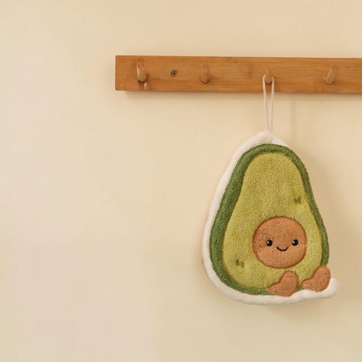 Jelly-cat inspired avocado hand towel
