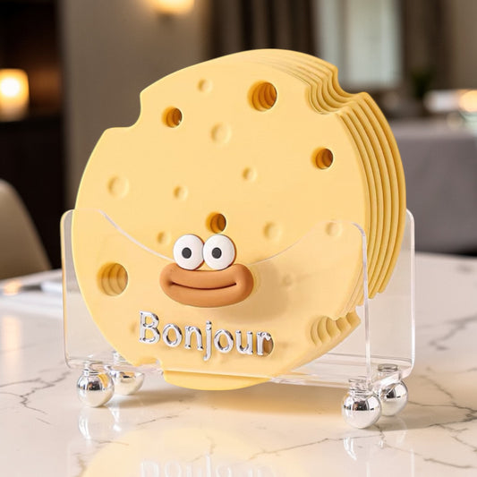 Rubber cheese coaster