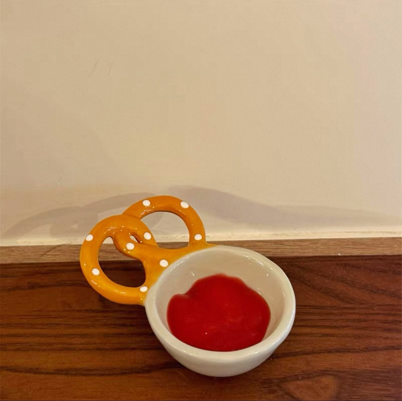 Pretzel and Bread Dipping Sauce Plate